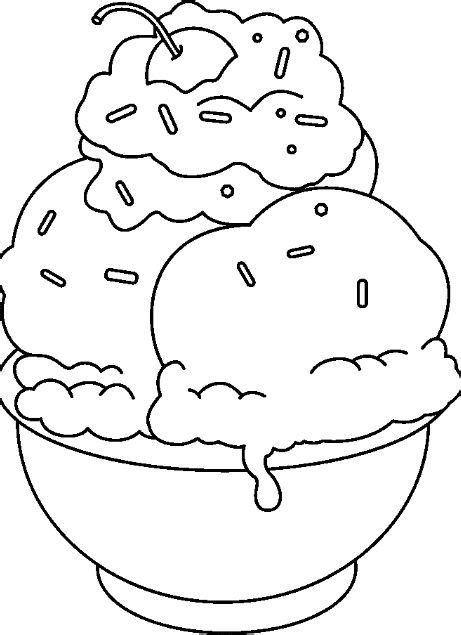 Ice Cream Outline Clipart Image