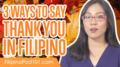 36 of the most beautiful words in the philippine language. 3 Ways to Say Thank You in Filipino - YouTube