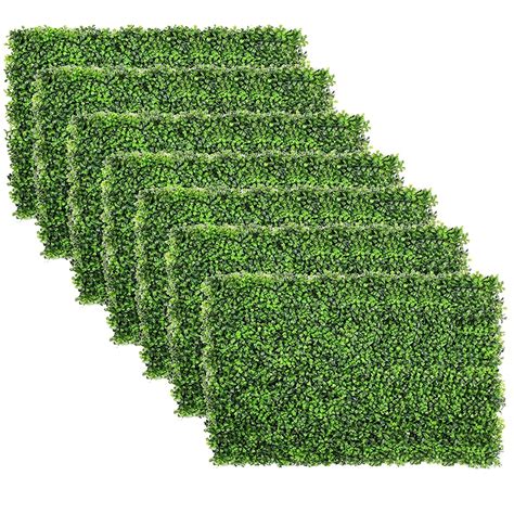 Uyoyous 12pcs 24x16 Faux Boxwood Hedge Greenery Backdrop Artificial