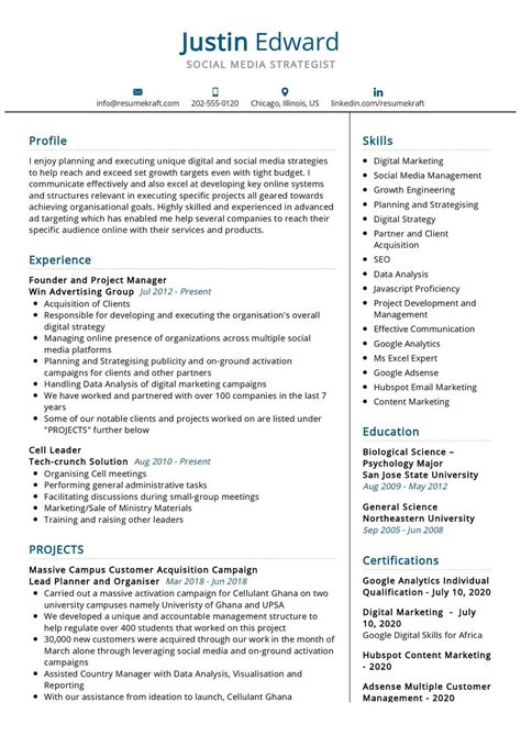 Social media skills are those that help professionals devise and implement ideas for marketing campaigns to drive business. Social Media Strategist Resume Sample - ResumeKraft