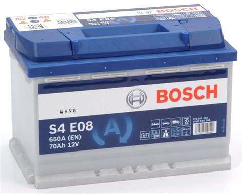 S4 E08 Bosch Car Battery 12v 70ah Type 096 Efb S4e08