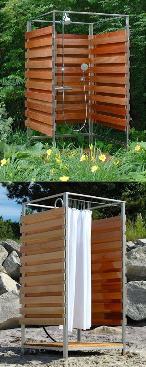 32 Beautiful And Easy Diy Outdoor Shower Ideas Outdoor Shower Enclosure