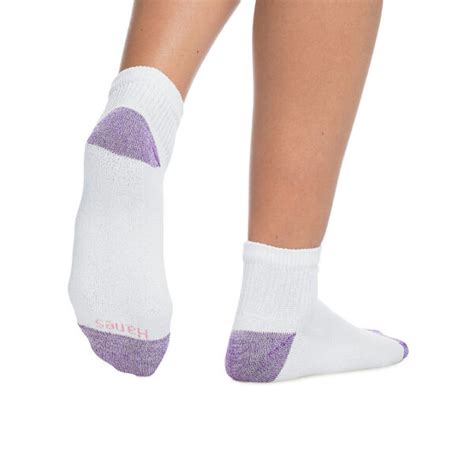 Hanes Women Cushion Ankle Socks 6 Pairs Comfort Toe White Size 5 9 For Sale Online Ebay