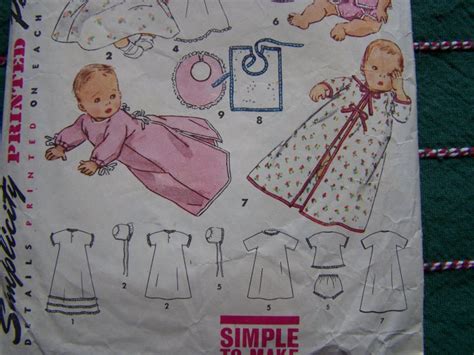 Vintage Baby Layette Sewing Patterns 4507 Dress Coat Sacque Bonnet
