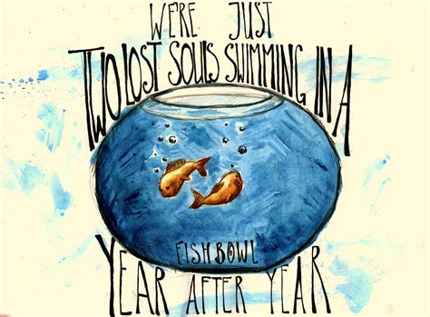 "Two lost souls swimming in a fishbowl", aquarelle, pencil and ink, A3