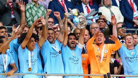 Football Manchester City Move One Step Closer To The Treble Defeat