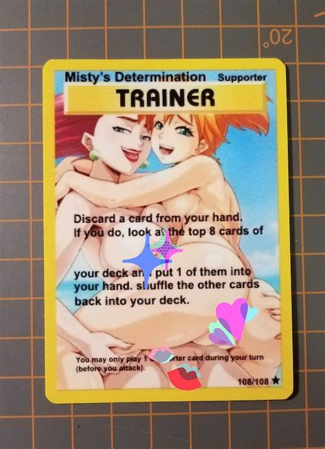 Custom Fan Made Pokemon Card Mistys Determination V Sexy Etsy