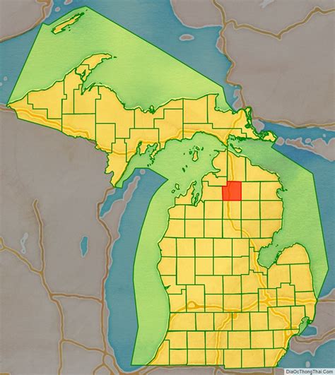 Map Of Otsego County Michigan