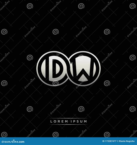 Dw Initial Letter Linked Circle Capital Monogram Logo Modern Template