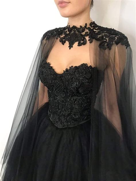 black wedding gowns cape wedding dress cape dress wedding dresses lace gown with cape black