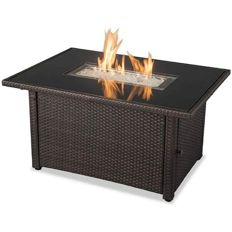 Endless Summer 44 X 32 Inch Rectangular Outdoor Patio Gas Fire Pit Table Brown