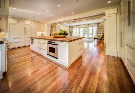 Huge Open Concept Kitchen White Hardwood Cabinetry Custom Built