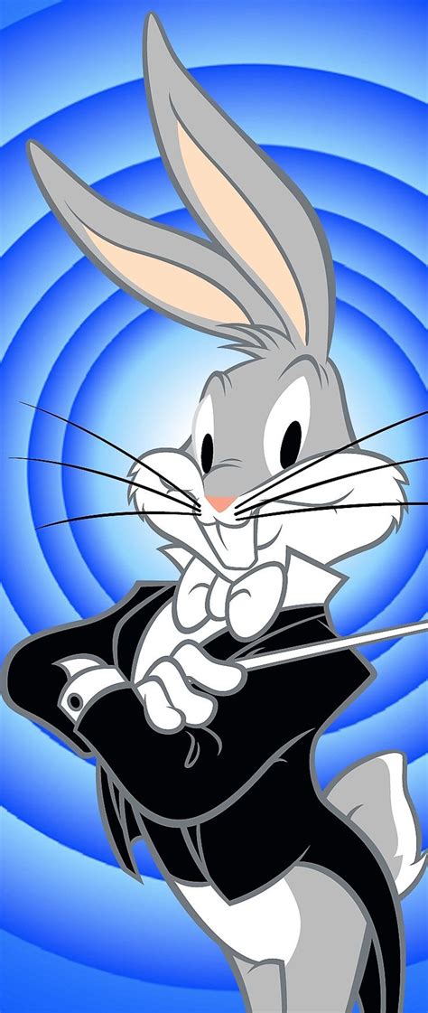 A Cartoon Rabbit With An Umbrella In Front Of A Blue Background