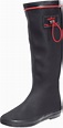Redfoot Women's Classic Folding Black Wellingtons Boots B10-02318 8 UK ...