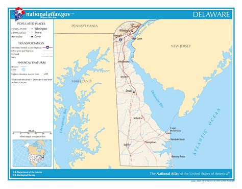 Large Detailed Map Of Delaware State Delaware State Usa Maps Of