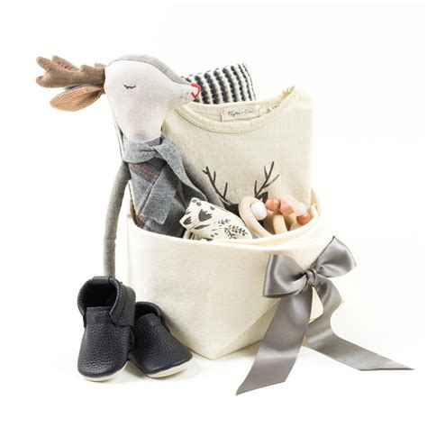 Do you need unique baby gift ideas? Unique Baby Gift Basket featuring Rylee and Cru - Oh Deer ...