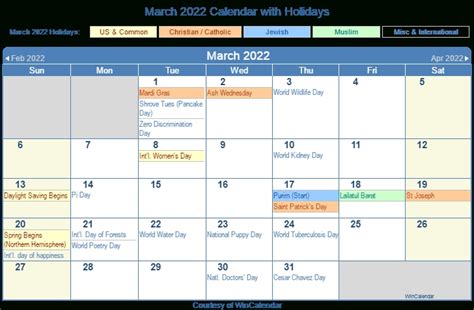 March 2022 Calendar Qualads