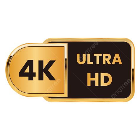 Transparent Golden 4k Ultra Hd Button 4k Ultra Hd Icon 4k Ultra Hd