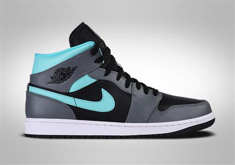 Кроссовки air jordan 1 mid. NIKE AIR JORDAN 1 RETRO MID GREY AQUA voor €175,00 ...