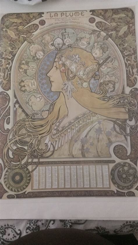 Alphonse Muchas Famous Art Nouveau Poster Zodiac Also Known As La