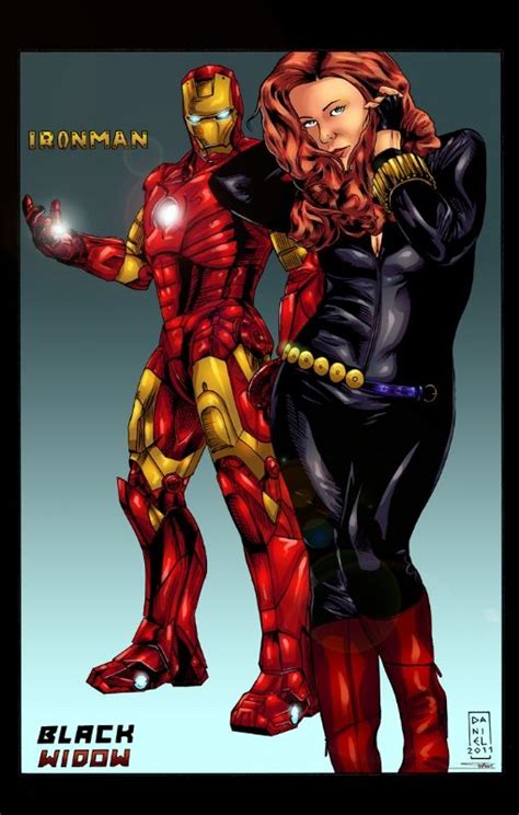 Black Widow And Iron Man Comic Art Iron Man Comic Art Iron Man Comic