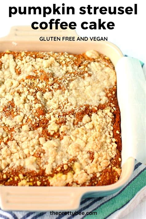 Made with nothing more than pumpkin, soy milk, the usual pumpkin pie spices, vanilla, and a little bit of cornstarch to help it set, this is a dessert that everyone. Pumpkin Streusel Coffee Cake (Gluten Free, Vegan). - The ...