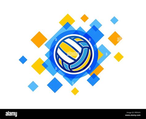 Símbolo de bola de voleibol de vectores Logotipo de voleibol aislado sobre fondo blanco Imagen