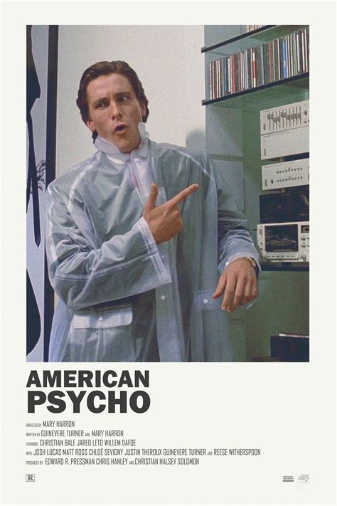 american psycho 2000 movie posters minimalist funny pictures alternative movie posters