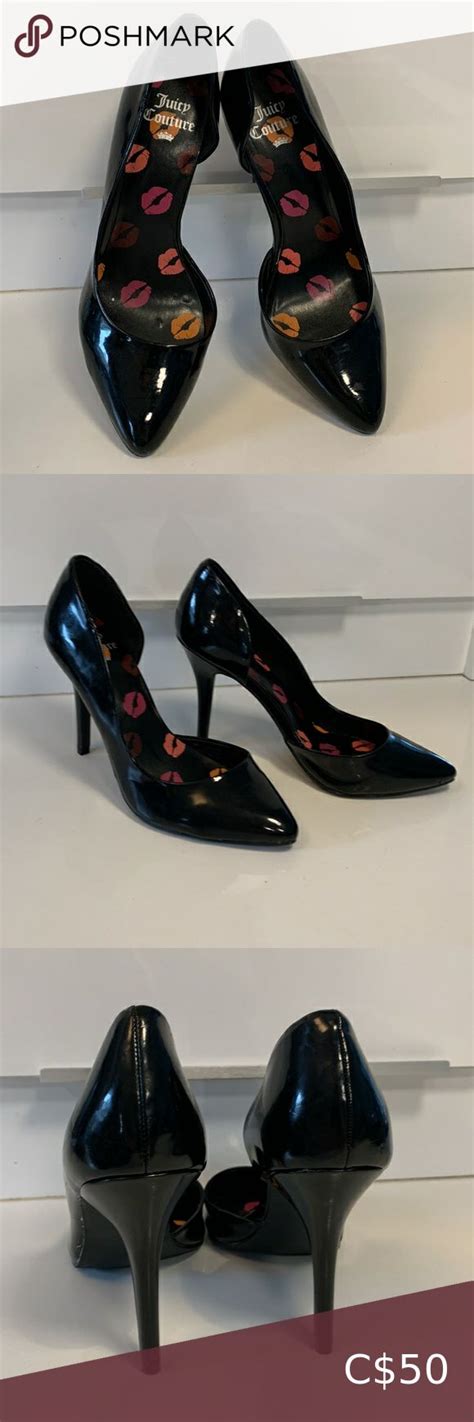 JUICY COUTURE Black Patent Heels Size 9 5 Couture Heels Black Patent