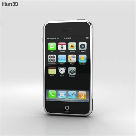 Apple Iphone 1st Gen Black 3d Model Electronics On Hum3d