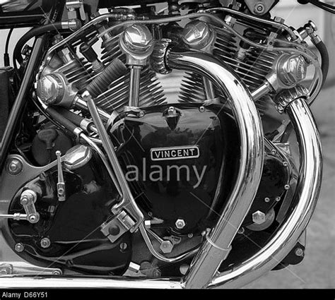 Vincent Motorcycle Engine British Motorcycle From The 1950s D66y51