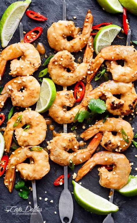 This is a vibrant, fresh and flavorful spin on grilled shrimp. Shrimp Satay With Peanut Sauce Recipe — Dishmaps