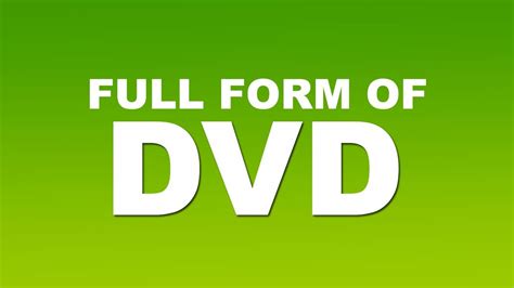 Full Form Of Dvd What Is Dvd Full Form Dvd Abbreviation Youtube