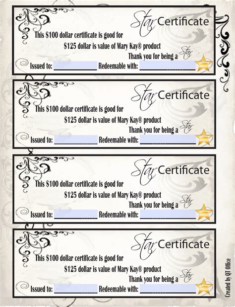 Free Printable Mary Kay T Certificates Printable Templates