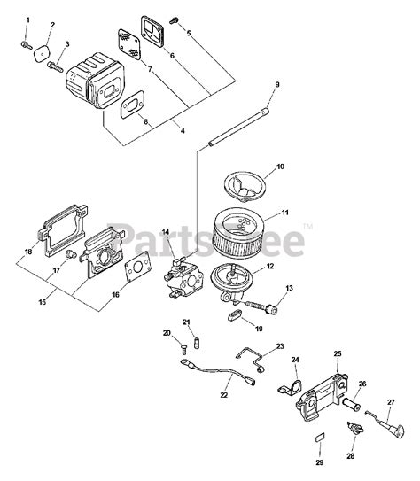 Echo Cs 4400 Echo Chainsaw Type 1esn 101001 999999 Exhaust