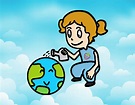 Dibujo de Cuidar el planeta tierra pintado por en Dibujos.net el día 26 ...