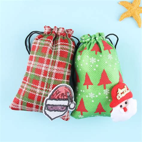 Christmas Santa Claus T Packing Bag New Year T Candy Drawstring