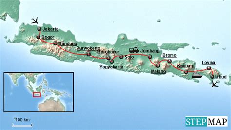 *free* shipping on qualifying offers. StepMap - Java - Bali - Landkarte für Indonesia
