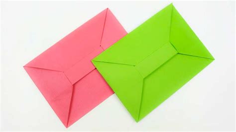 How To Make A Colored Paper Envelope Easy Origami Tutorial Youtube