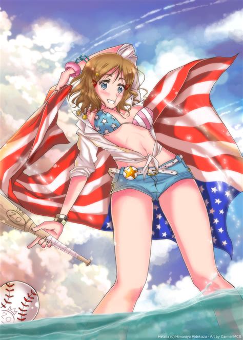 Carmenmcs America Hetalia Axis Powers Hetalia Gender Request Highres 1girl American Flag