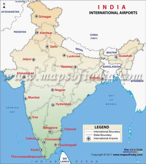 Find The Map Showing All International Airports In India Explore The