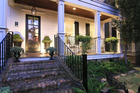 Exterior iron railings for stairs, steps, balconies and porches. Pin by Sally Hobden on Fencing | Porch makeover, Wrought ...