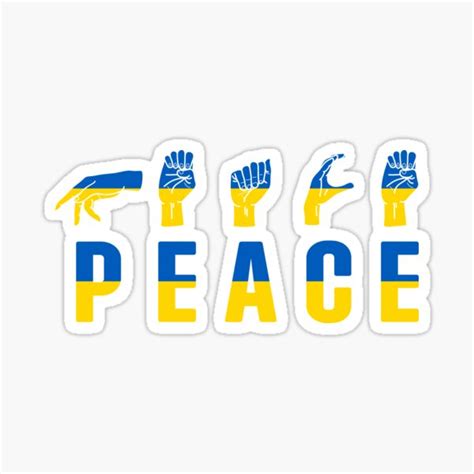 Peace For Ukraine Sign Language Asl Support Ukraine Map Ukrainian Flag