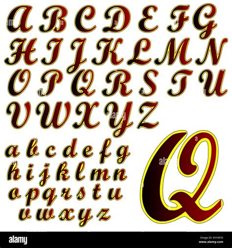 Abc Alphabet Lettering Design Set Stock Vector Image And Art Alamy