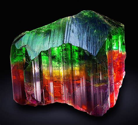 Tourmalines Range In Color From Black To Blue Green Red Yellow And