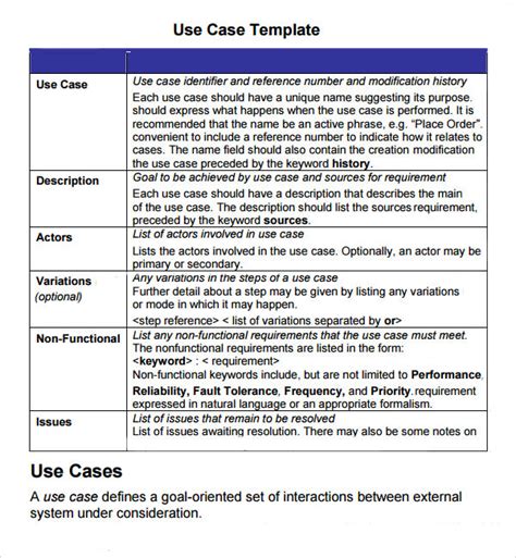 Visio Use Case Template