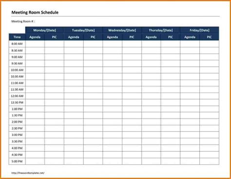 Schedule Templates Word Template Business