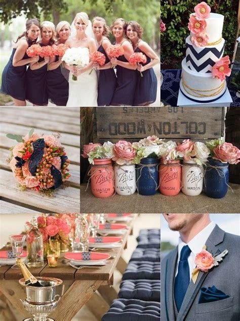 Wedding Theme Wbc Coral Navy Blue Wedding Ideas 2548825 Weddbook