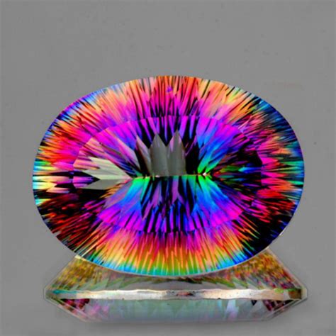 Sold Price Natural Rainbow Mystic Quartz 18x13 Mm Vvs Invalid Date Pst