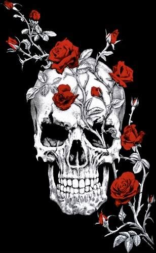 Toujours plus tatouée, la femme tête de mort met en avant les capacités techniques et la bravoure du tatoueur. Tee Shirt Long Femme TÊTE DE MORT - Skull & Roses - Rock A Gogo